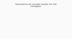 Desktop Screenshot of islamlehrer.de