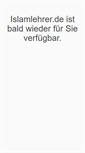 Mobile Screenshot of islamlehrer.de